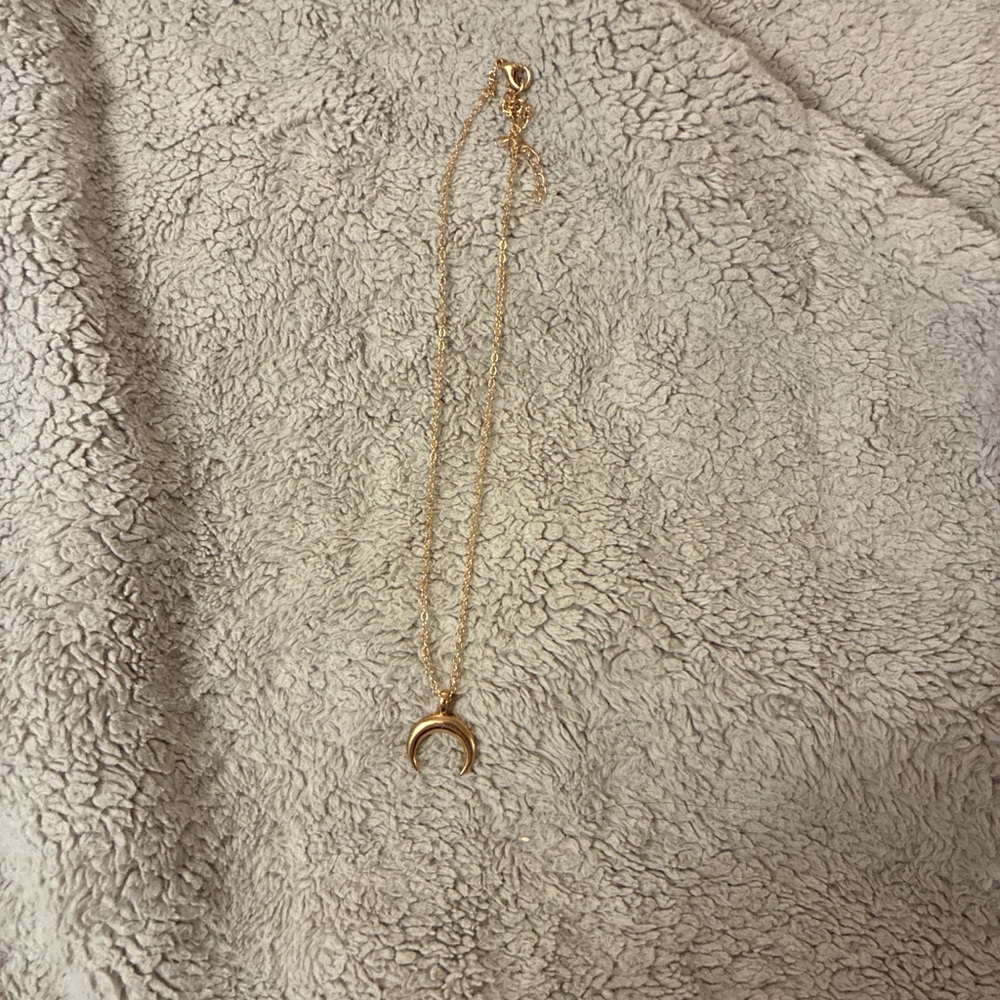Gold Crescent Moon Necklace